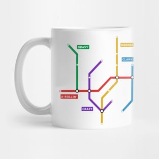 Rock And Roll Train Station Map Mug